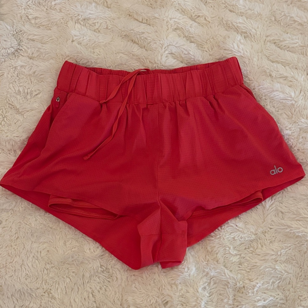 ALO Yoga Candy Red Athletic Shorts